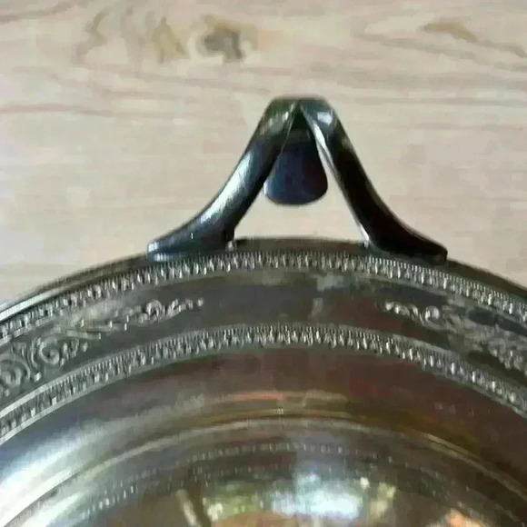 Antique Victorian Meriden Silverplate/Silver Plate Bowl Holder Server... Homan - Picture 8 of 9